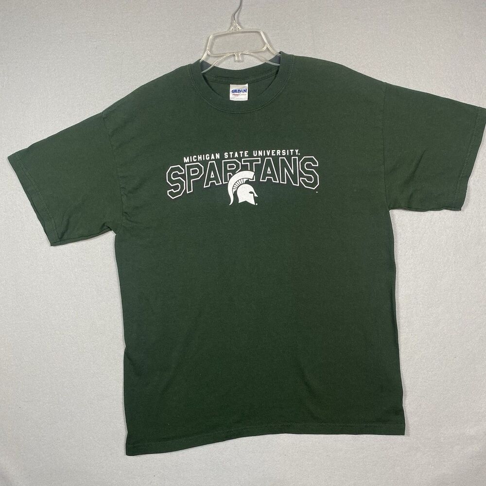Michigan State Spartans Green Gildan Short Sleeve Shirt Medium College
